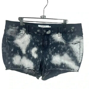 Torrid Distressed bleached black denim shorts size 14